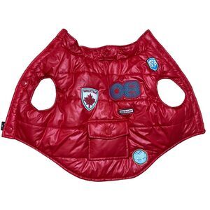 Old Navy‎ Dog Supply Co Size XS Red Snap Close Jacket With Pocket